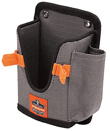 Ergodyne Squids 5543 Barcode Scanner Holder Equipment Mount for Gun Grip Mobile Computers, Handheld Bar Code Scanners, Fastener Straps to Attach to Forklift Gray Small