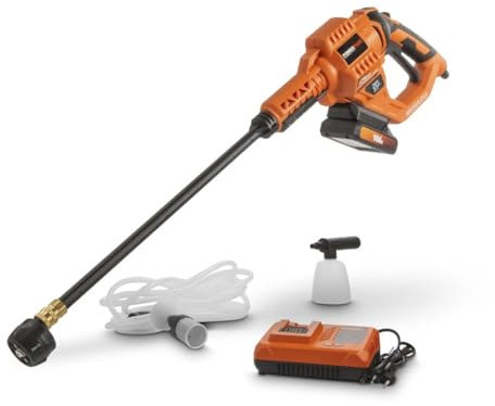 POWERPLUS POWDPG80621 Limpiadora de Alta presión sin escobillas 20V - Incl. Batería de 20 V y 2,0 Ah y Cargador