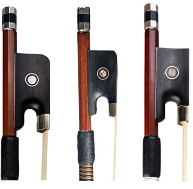 Pernambuco Violin Bogen & Bratsche Arch Bögen Handgefertigt 4/4 Geigenbogen Ebony Frosch Mongolien Roshaar Geigenbogen voller Größe (Color : 4-4 Cello Bow)