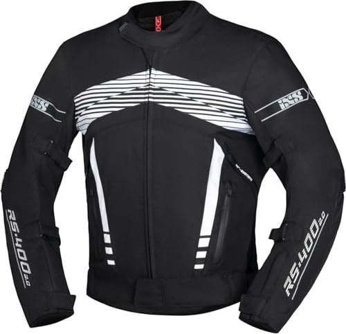 IXS RS-400-ST 3.0 Motorrad Textiljacke, schwarz/weiß, M