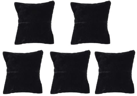 Espositore per Cuscini per Braccialetti da 5 Pezzi, espositore per Gioielli in Velluto Cuscino per Display per Orologi per spettacoli Vassoio con Cuscino per Orologi Espositore per Orologi (Nero)