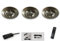 Mini LED Spot alu gebürstet schwenkbar 3er Set CCT 2700K-6500K dimmbar per Fernbedienung 12V IP44 Einbaustrahler