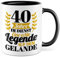 Tasse Dienstjubiläum Geschenk, 40 Jahre im Dienst - Eine echte Legende Geschenkidee Kollegen Kaffee-Becher Kaffeetasse Tasse mit Spruch Firmenjubiläum Arbeitsjubiläum Büro-Geschenk (40 Jahre)