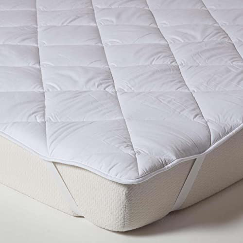 Homescapes Premium Matratzentopper 120x190 cm Baumwolle mit Dicker Mikrofaserfüllung, weiche Matratzenauflage mit Eckgummis