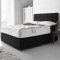 DBZ BEDS Reinforced Single Bed Set 3 FT with 2000 Series Mattress - Charcoal Chenille Divan Beds Set with Various Storage Options – 26 Inch Headboard with Chrome Glider Feet (Single)