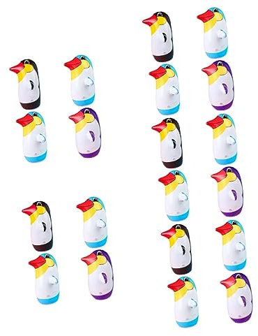 Happyyami 20 STK Pinguin Becher Tierisches Spielzeug Süßer Ballonluftläufer Tier-Tumbler-Spielzeug Aufblasbares Poolspielzeug Aufblasbares Schlagspielzeug Kugelrund PVC Kind Baby Schlagloch