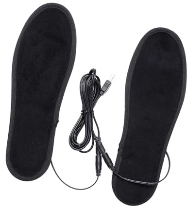 F Fityle Fußwärmer, beheizte Einlegesohlen, über USB, bequemer Schuh, elektrische Einlegesohlen zum Wandern, Eisfischen, Radfahren im Freien, 43 bis 44