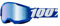 Generico 100% Schicht 2 Vollrand Brille Motorrad Cross Enduro verspiegelte Linse blau Kinder