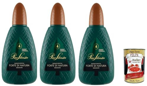 3x Pino Silvestre Feuchtigkeitsspendendes Duschgel 750 ml + Italian Gourmet polpa 400g