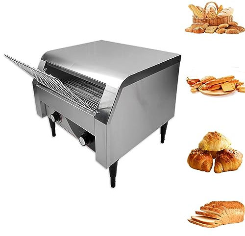 Commercial Conveyor Toaster 150 Slices/Hour Stainless Steel 2200W Oven - Perfect for Restaurant/Buffets - Durable and Efficient - Ideal for Family Day/Camping