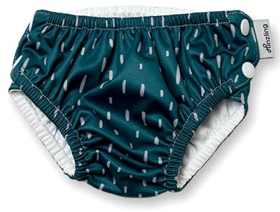 Hinzling Schwimmwindel Midnight Rain (M - 74/80/86)– Nachhaltig, Auslaufsicher – Schwimmwindel Baby, Made in Europe – Material komplett recycelt