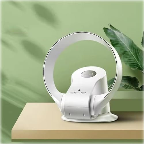 SWEPER Ventilador De Pared Sin Rotor Con Mando A Distancia, Aspas Eléctrico Oscilante Sin Viento Ventilador Silencioso De Pared Para El Hogar Fácil De Limpiar, Con Ajuste De 9 Velocidades(Negro)