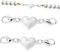 COLLBATH 2Stücke Magnetische Halskettenverschlüsse und Kettenverlängerungs Magnetverbinder Schmuckverschlüsse für Halsketten und Armbänder Einfaches Anbringen und Trennen Ideal für Schmuckgestaltung