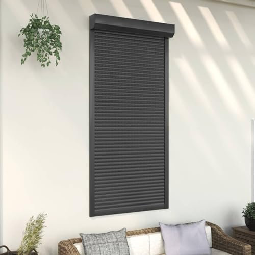 LAPOOH Tapparella Avvolgibile in Alluminio 100x210 cm Antracite,Articoli di ferramenta,Materiali da Costruzione,Serrande-144981