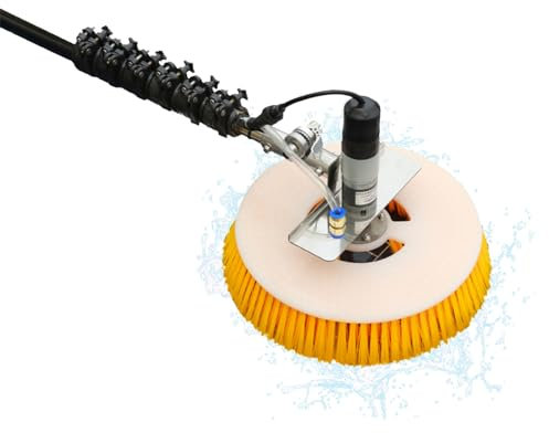 XNKLPY 7m Limpieza Placas Fotovoltaicas Pertiga Telescópica, Girar Cepillo Limpieza Coche Palo Telescópico, para Limpiar Ventanas por Fuera Claraboya Camper