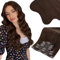 Moresoo Clip in Extensions Echthaar, Salon Qualität Weiches Glattes Haar 60 cm 7 Stück 150g Extensions Clip in #4 Dunkelbraun, Leicht zu Tragen Solide und Langlebig