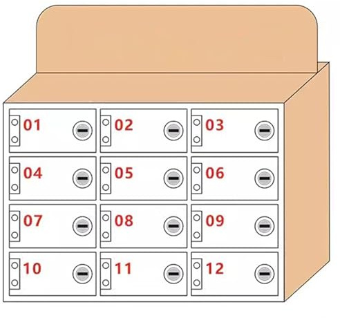 XDXINY Handy Aufbewahrung Schließfach Transparent Wandmontierbar Handy Schließfach Verriegelung Fabrik Personal Aufbewahrungsbox Student Handy Safe Depot 6-100 Bits (Transparent A, 12bits)