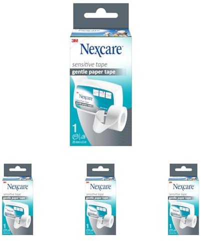 Nexcare N1530-1D Sensitives Fixierpflaster, latexfrei, 25 mm x 5 m (Packung mit 4)