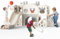 Krovtoy Toboggan 7 en 1 pour Tout-Petits, sur Le thème de l'élan de Noël avec Ensemble de Golf, Toboggan pour bébé pour Tout-Petits de 1 à 3 Ans (Gris Beige- 7 en 1)