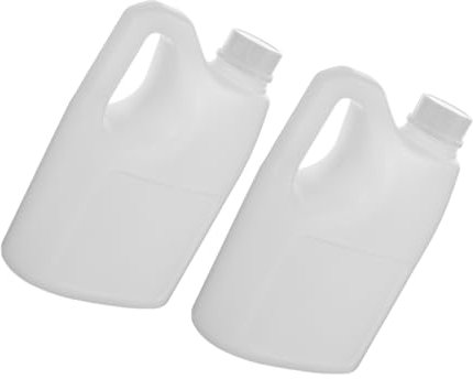 Cabilock Lot de 2 Bidons D'eau Vides avec Couvercle Bouteilles de Jus de 2 L Poignée Portable Récipients en Plastique de Qualité Alimentaire pour La Maison Et Le Commerce