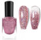 Glitter Nail Polish,Quick Dry Nail Varnish,Pink Shimmering Sparkly Nail Polish Holographic Rose Gold Nail Paint,High Glossy Long Lasting Nail Art No Need UV DIY Nail Art (Pink)