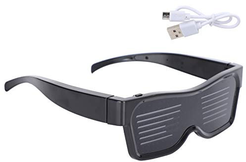 LED-Brille für Erwachsene, APP-Steuerung, intelligente Leuchtbrille, Brillen, USB-Aufladung, für Geburtstagsfeiern, Club, DJ, Halloween, Weihnachten