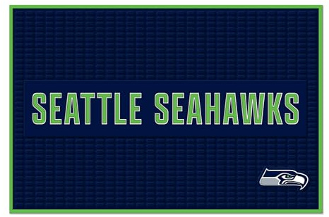 Rico Industries NFL Football Seattle Seahawks PVC-Matte, strapazierfähig, dick, Heimdekoration, Küche, Bar, 30,5 x 45,7 cm