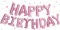 Rosa Happy Birthday Ballons Banner,Happy Birthday Luftballon Girlande 16 Zoll Silver Folie Happy Birthday Folienballon Luftballon Helium Ballon Geburtstagsballon Banner für Geburtstag Party