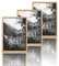 VUVUZULA Bilderrahmen A4 Holzrahmen Holz 21x30cm Fotorahmen Eiche MDF Rahmen 3er Set DIN A4 Urkunden Posterrahmen Natur