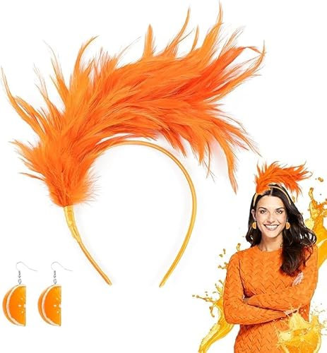 WWISTOA Haarreif Orange Karneval Fasching Früchte Kostüm