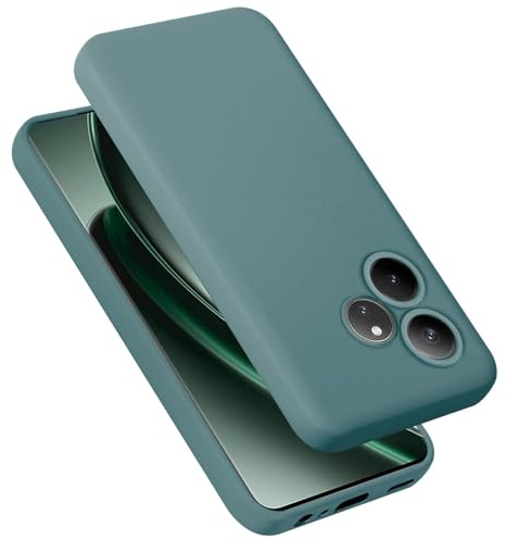 Cadorabo Hülle kompatibel mit Realme GT6 Hülle Silikon Handyhülle für GT6 Case aus flüssigem Silikon- Kratzfeste und stoßfeste dünne TPU Schutzhülle - Liquid GRÜN