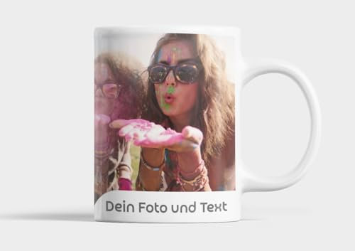 Personalisierte Tasse mit Wunschtext oder Foto – Geschenkidee für Geburtstag, Weihnachten, Kollegen & Familie (weiß, 11 Unzen)