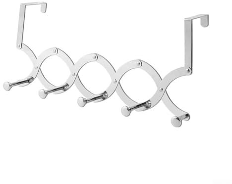 Organizer per termosifone con capacità resistente, per asciugamani, cappelli e borse, design facile da appendere (5 ganci)