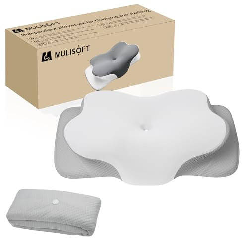 MULISOFT P-104 Pillowcase, Replacement Cover Compatible with P-104 Pillow | Fits B0F6MFXB85, B0F6MFGRGQ, B0F6MGDDCF, Breathable Washable Removable Soft Durable Replacement Pillow Case White