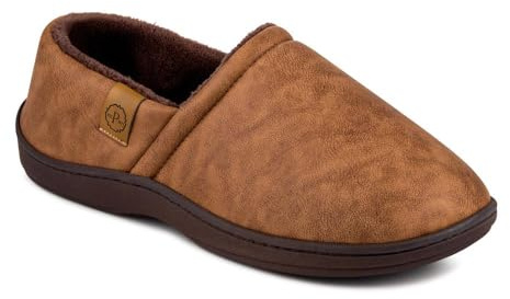 Pavers Mens Warm Lightweight Slippers Tan Size 11