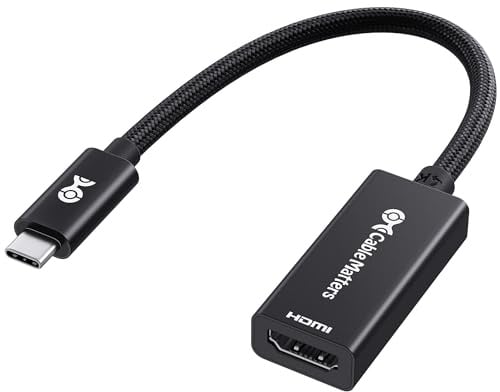 Cable Matters Adattatore USB-C HDMI in Alluminio, 4K | USB-C a HDMI adattatore per Smartphone, Portatile, Tablet, TV e Monitor, USB tipoe C a HDMI