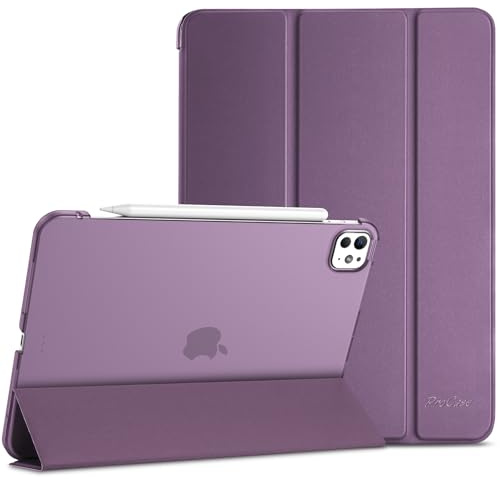 ProCase Smart Case for iPad Pro 11 Inch Case M5 2025/M4 2024(Model: A3357/A3358/A3359/A2836/A2837/A3006), Slim Folio Stand Hard Shell Protective Tablet Cover for 6th/5th Gen iPad Pro 11 -Darkpurple