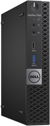 Mini-PC Desktop-Computer Dell Optiplex 7050, Prozessor Core i7-6700T, RAM 8 GB, SSD-Festplatte 256 GB NVMe, Win 11 Pro (Generalüberholt)