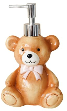 Seifenspender | Nachfüllbar Design Bär mit Pumpe 350 ml - Spender für Reinigungsmittel Líquido - für Top Küche Haus Bad Dusche Waschküche
