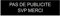 plaque pas de publicite svp merci - noire et blanche 100x25 mm