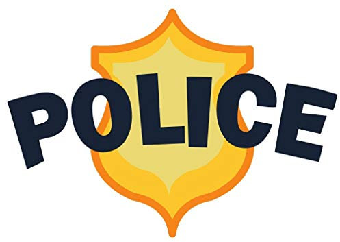 Samunshi® Polizei Aufkleber Sticker Autoaufkleber Scheibenaufkleber - 10x6,7cm mehrfarbig