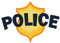 Samunshi® Polizei Aufkleber Sticker Autoaufkleber Scheibenaufkleber - 10x6,7cm mehrfarbig