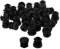 sourcing map 35pcs Bouchon Pied de Chasie Embout Capuchon Tube Plastique Round 12.5mm Filetage Diamètre,Table Meuble Chaise Plancher Protecteur