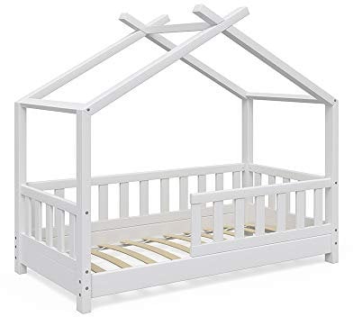 VitaliSpa Hausbett Design, Weiß, 70x140 cm