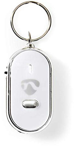 NEDIS Whistle Key Finder with LED Light & Keyring, White