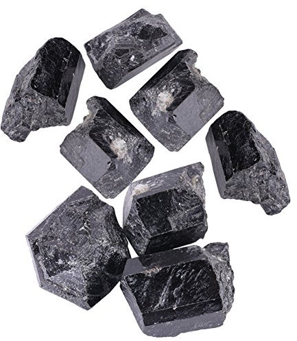 1Pcs Turmalina Natural Turmalina Original Cristal de Cuarzo Natural Piedra Turmalina Negra Material de Joya sobre 100g（5-7cm）