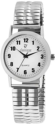 Classique Herren – Uhr Zugarmband Edelstahl Armbanduhr Analog Quarz 2700010 (silberfarbig)
