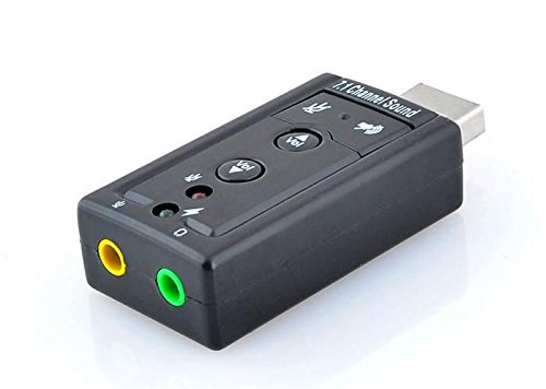 HDEO - Carte Son 7.1 Externe USB 2.0 + 1 Entrée Microphone + 1 Entrée Casque