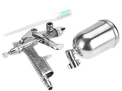 Pistola pulverizadora, K-3 Aluminio Profesional 0.5mm Boquilla 125ml Mini pistola neumática para reparación de pintura de automóviles