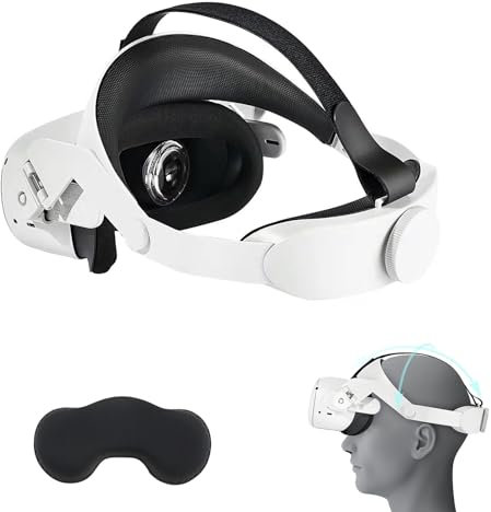 Correa de halo ajustable para Oculus Quest 2 VR, aumenta la fuerza de apoyo y mejora la comodidad, accesorios de realidad virtual (blanco)